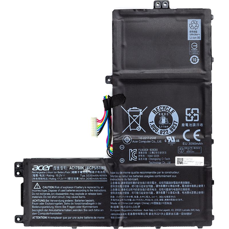 Акумулятор для ноутбуків ACER Swift 3 SF315-52 (AC17B8K) 15.2V 3220mAh (original) (NB410514)