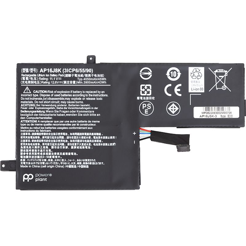 Акумулятор PowerPlant для ноутбуків ACER Chromebook 11 C731 (AP16J8K) 11.1V 4050mAh (NB410644)