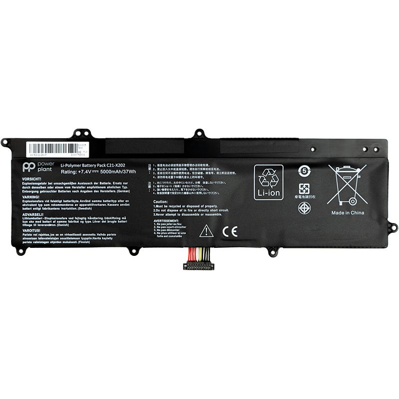 Аккумулятор PowerPlant для ноутбуков Asus VivoBook S200E Series (C21-X202) 7.4V 5000mAh (NB430888)