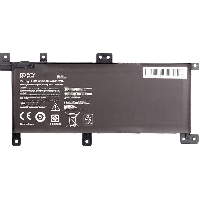 Аккумулятор PowerPlant для ноутбуков ASUS VivoBook X556U (C21N1509) 7.6V 5000mAh (NB430963)