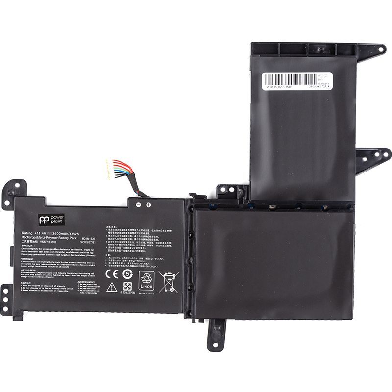 Аккумулятор PowerPlant для ноутбуков ASUS VivoBook S15 (B31N1637) 11.4V 3600mAh (NB431120)