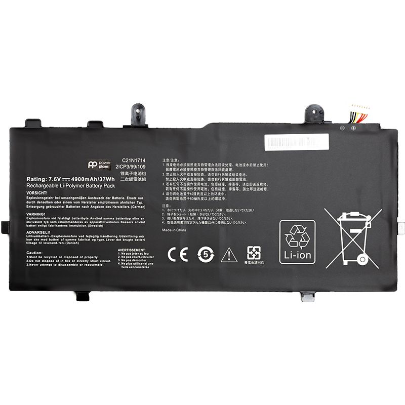 Акумулятор PowerPlant для ноутбуків ASUS VivoBook Flip 14 TP401MA (C21N1714) 7.6V 4900mAh (NB431427)