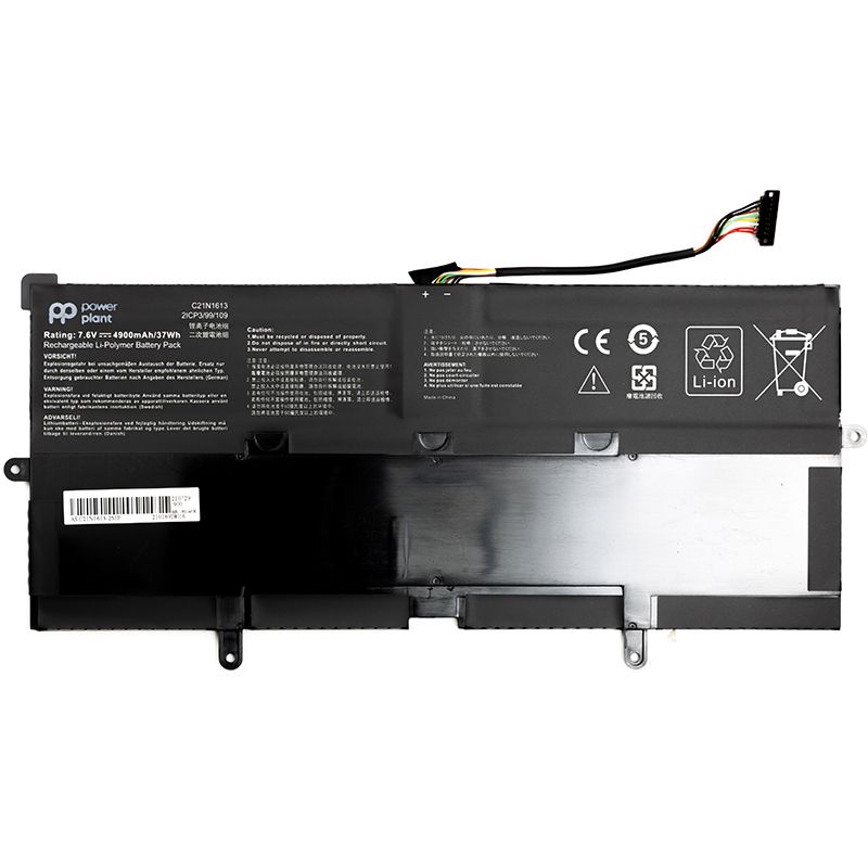 Аккумулятор PowerPlant для ноутбуков ASUS Chromebook Flip C302 (C21N1613) 7.6V 4900mAh (NB431434)