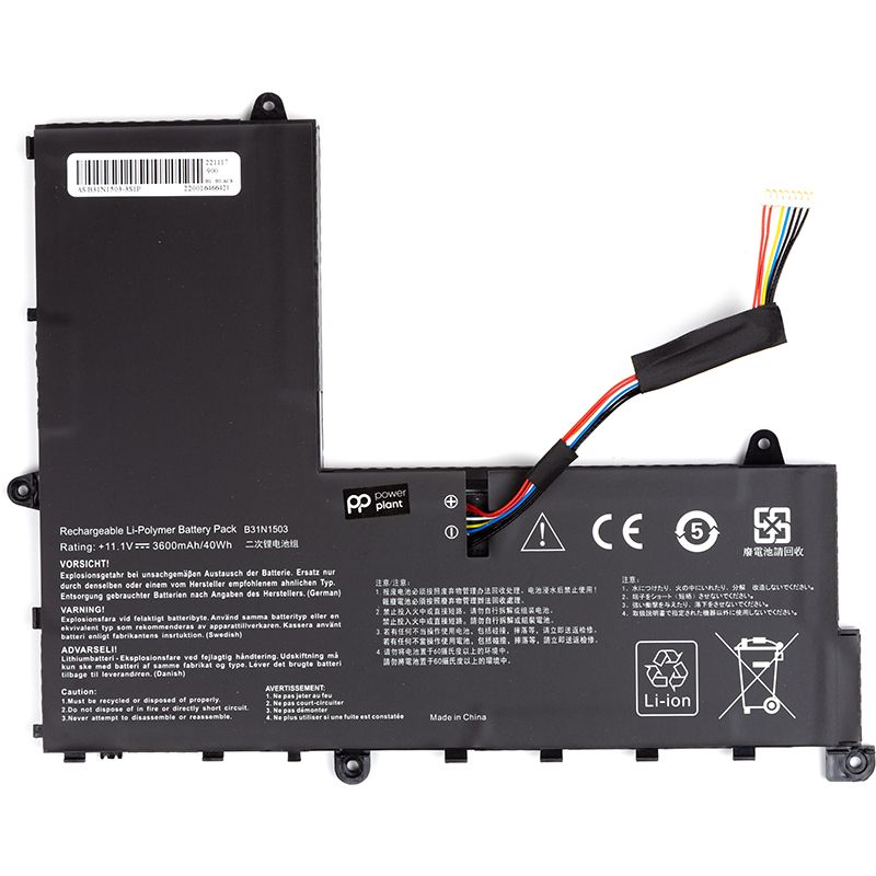 Аккумулятор PowerPlant для ноутбуков ASUS EeeBook E202SA (B31N1503) 11.1V 3600mAh (NB431687)