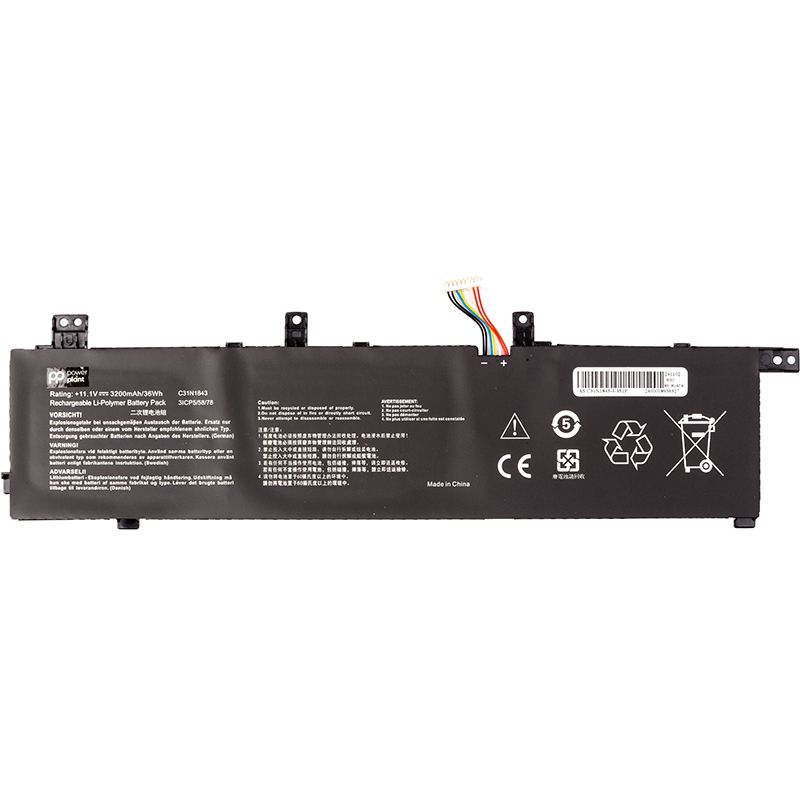 Аккумулятор PowerPlant для ноутбуков ASUS VivoBook S14 (C31N1843) 11.1V 3200mAh (NB432035)