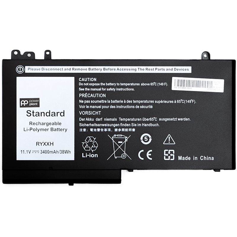 Акумулятор PowerPlant для ноутбуків DELL Latitude 12 5000 (RYXXH) 11.1V 3400mAh (NB441105)