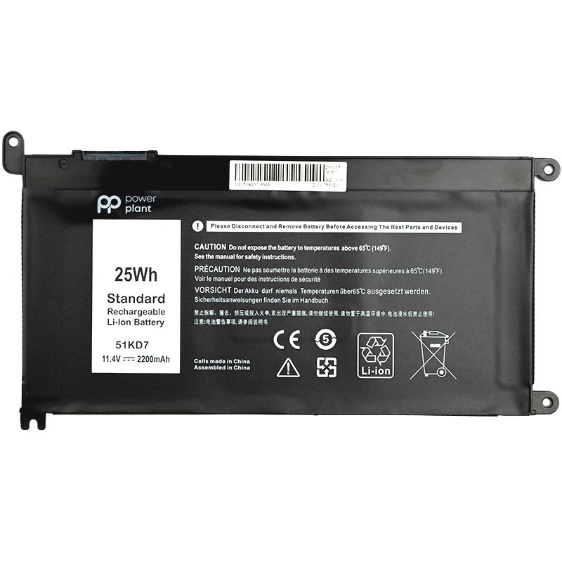 Аккумулятор PowerPlant для ноутбуков DELL Chromebook 3180 (51KD7) 11.4V 2200mAh (NB441266)