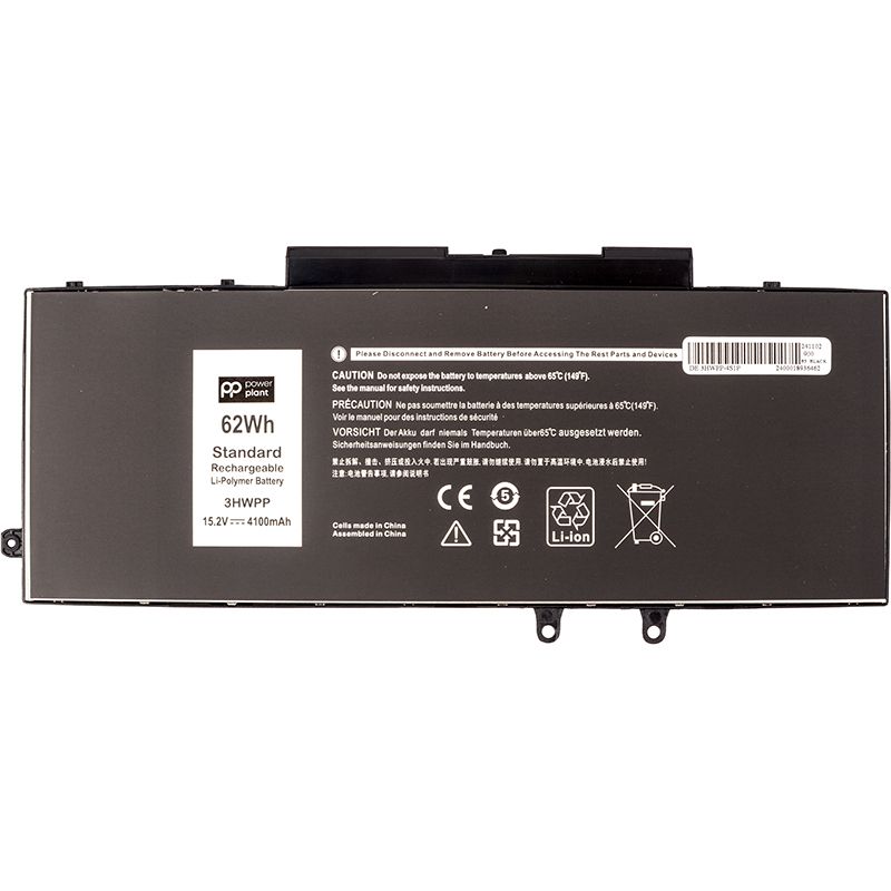 Акумулятор PowerPlant для ноутбуків DELL Latitude 5401 (3HWPP) 15.2V 4100mAh (NB442102)