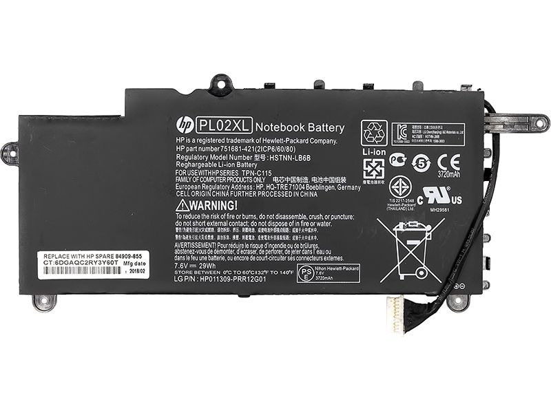 Акумулятор для ноутбуків HP Pavilion 11-N X360 (HSTNN-LB6B) 7.6V 29Wh (original) (NB460816)