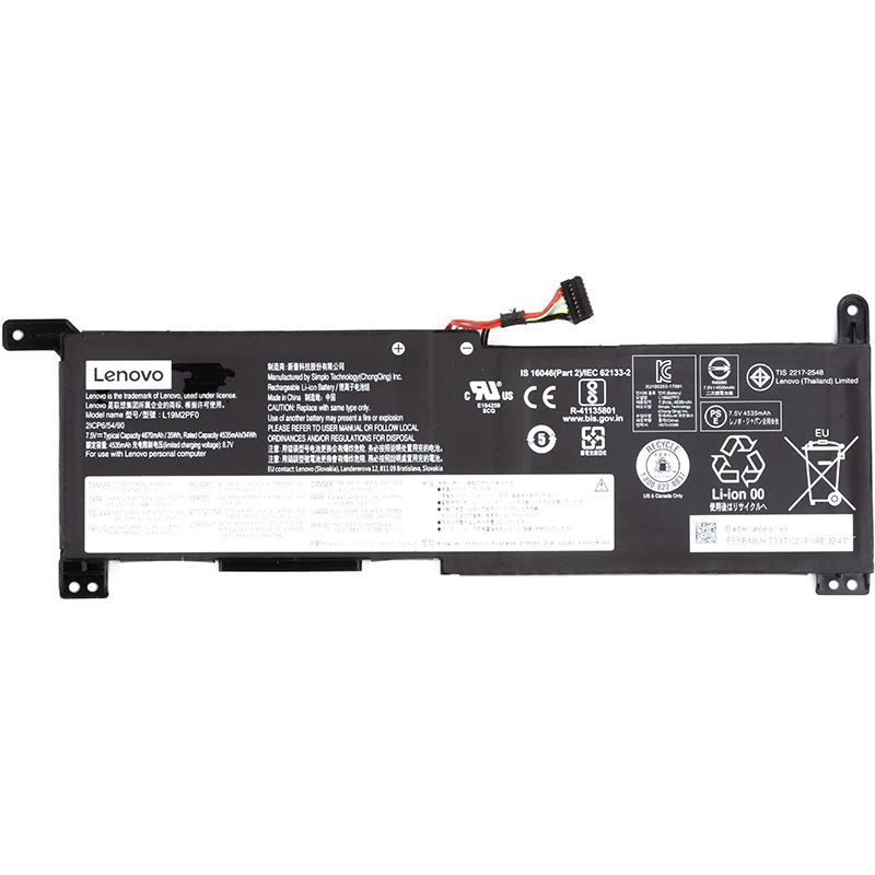 Аккумулятор для ноутбуков LENOVO Ideapad Slim 1-11AST-05 (L19M2PF0) 7.5V 4670mAh (original) (NB481323)