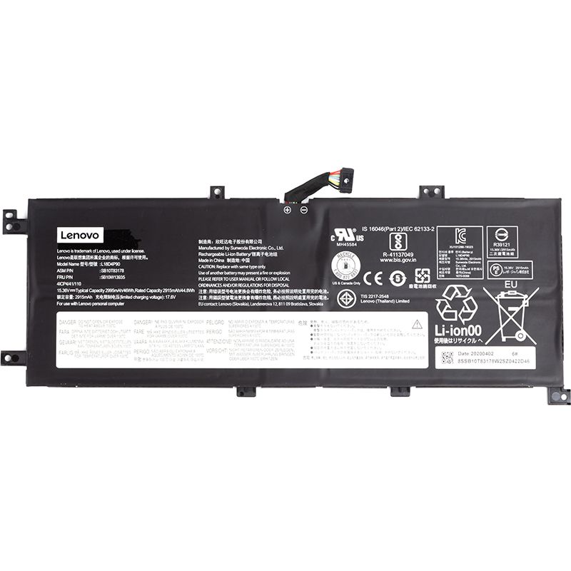 Акумулятор для ноутбуків LENOVO ThinkPad L13 (L18M4P90) 15.36V 2995mAh (original) (NB481422)