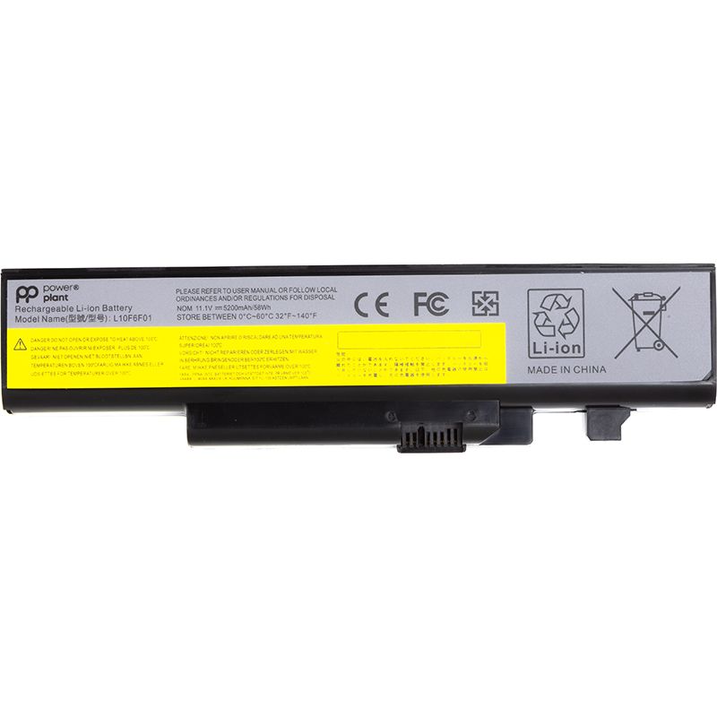 Акумулятор PowerPlant для ноутбуків LENOVO IdeaPad Y470 (L10F6F01) 11.1V 5200mAh (NB481637)