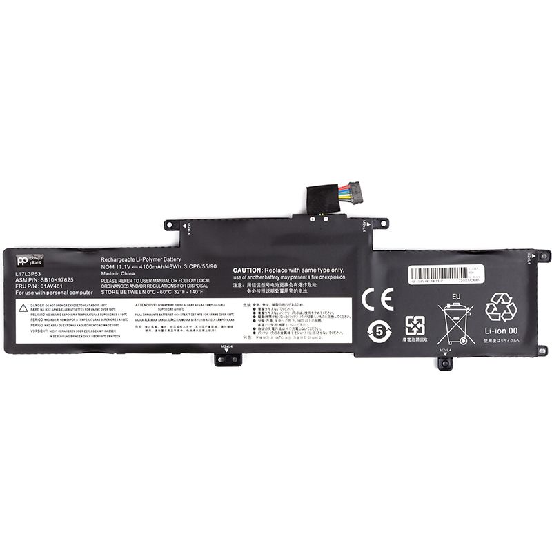 Аккумулятор PowerPlant для ноутбуков LENOVO ThinkPad L380 (01AV481) 11.1V 4100mAh (NB481682)