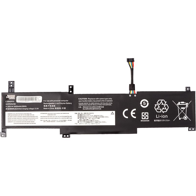 Акумулятор PowerPlant для ноутбуків LENOVO IdeaPad 3 (L20M3PF0) 11.55V 3400mAh (NB482351)