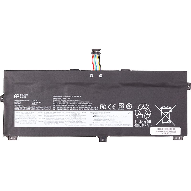 Акумулятор PowerPlant для ноутбуків LENOVO ThinkPad X390 Yoga (L18M3P72) 11.55V 4211mAh (NB482672)