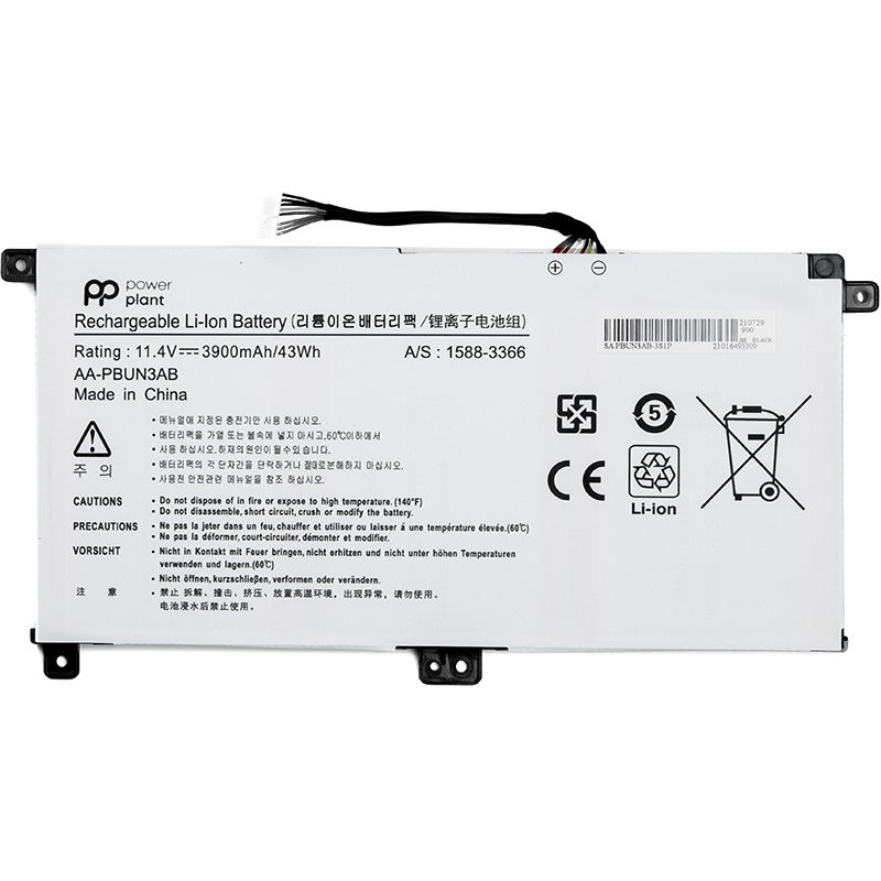 Аккумулятор PowerPlant для ноутбуков SAMSUNG Notebook 5 NP530E5M (AA-PBUN3AB) 11.4V 3900mAh (NB490165)