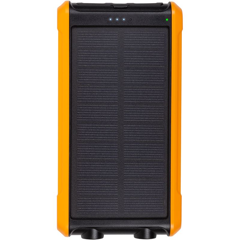 Універсальна мобільна батарея PowerPlant 10000mAh, 2xUSB-A, сонячна панель 5.5V-0,2A (PB930494)