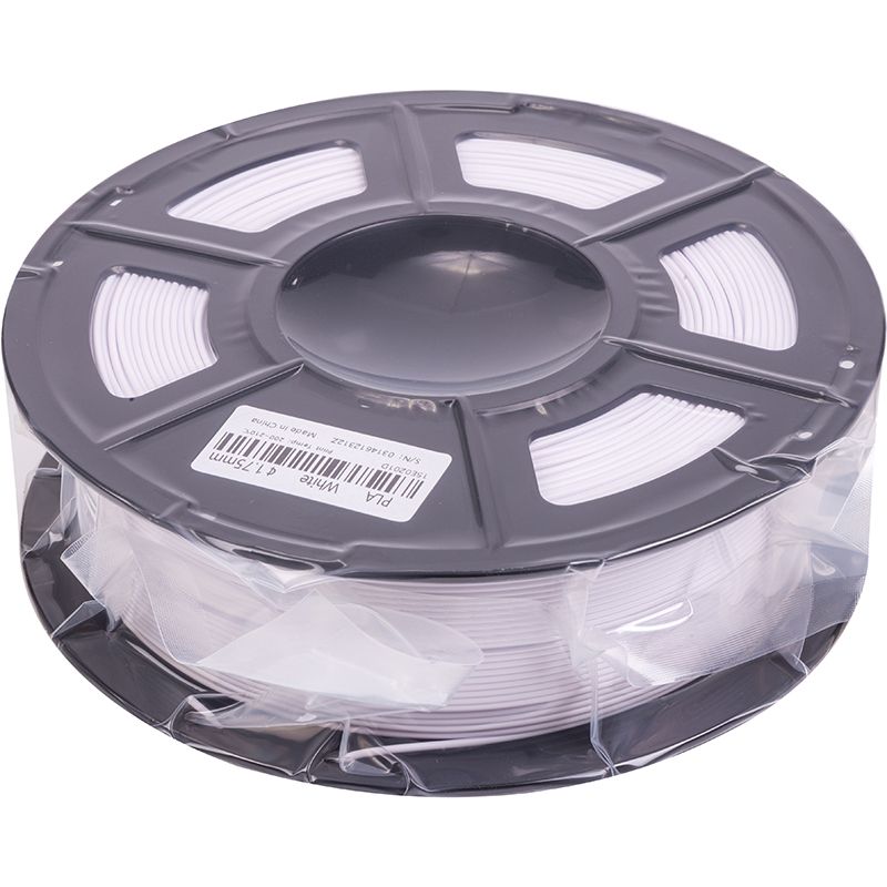 PLA-пластик PowerPlant Filament для 3D-принтера 1.75 мм 1 кг, белый (PT812950)
