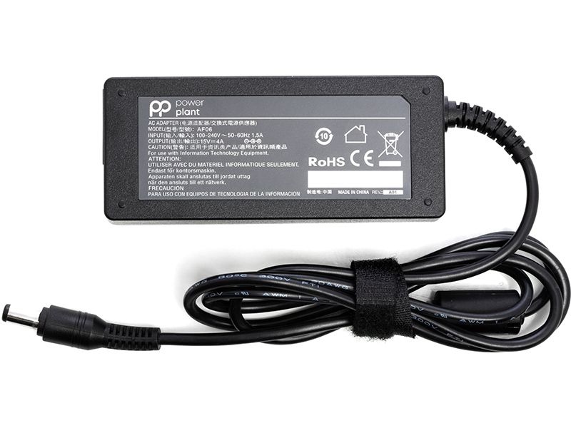 Блок живлення для ноутбуків PowerPlant TOSHIBA 220V, 15V 60W 4A (6.3*3.0) (TO60C6330)