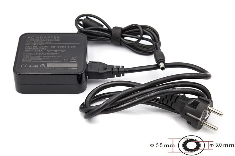 Блок живлення для ноутбуків PowerPlant SAMSUNG 220V, 19V 90W 4.74A (5.5*3.0) wall mount (WM-SA90F5530)
