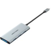 Док-станція USB3.1 Type-C --> HDMI 4K30Hz/USB 3.0x3/SD/TF/PD 100W 7-in-1 Vention (TOPHB)