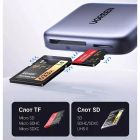Card Reader USB 3.2 Magnetic, USB-C SD/MicroSD UHS-II 312 МБ/с PD 100W CM898 Ugreen (65095)