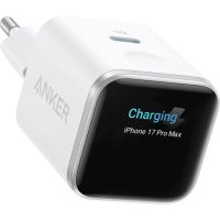 Мережевий зарядний пристрій Anker Nano Charger 45W USB-C Smart Display Aurora White (A121DG21)