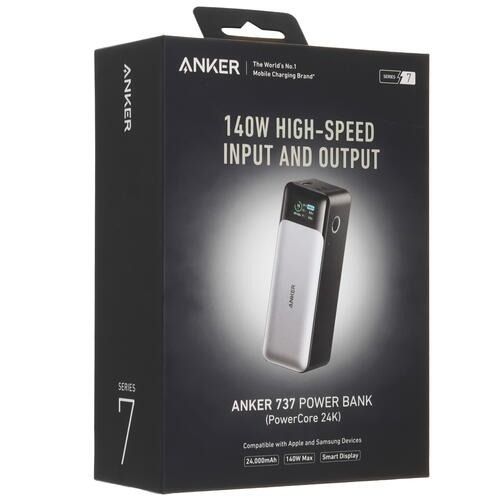 Універсальна мобільна батарея Anker PowerCore 737 GaNPrime 24000 mAh 140W Black (A1289011)