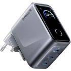 Сетевое зарядное устройство Anker GaN Prime Charger 160W, 3xUSB-C, Display Silver (A2687341)