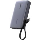УМБ Ugreen 20000mAh 145W PD3.1.QC, USB-A,USB-С IN/OUT, with built in USB-C cable (PB551) Gray (55992B)