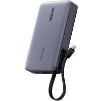 УМБ Ugreen 20000mAh 145W PD3.1.QC, USB-A,USB-С IN/OUT, with built in USB-C cable (PB551) Gray (55992B)