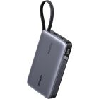 УМБ Ugreen 20000mAh 145W PD3.1.QC, USB-A,USB-С IN/OUT, with built in USB-C cable (PB551) Gray (55992B)