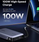УМБ Ugreen 20000mAh 145W PD3.1.QC, USB-A,USB-С IN/OUT, with built in USB-C cable (PB551) Gray (55992B)