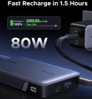 УМБ Ugreen 20000mAh 145W PD3.1.QC, USB-A,USB-С IN/OUT, with built in USB-C cable (PB551) Gray (55992B)