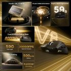 Мишка Attack Shark V8 Ultra-Light, Wireless/Bluetooth, 42000dpi. (PAW3950MAX), 6кн., Black (V8B_AS)