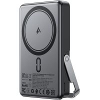 УМБ Acefast Magnetic Wireless 10000mAh 22.5W PD,QC 3.0 USB-C In/Out, QI 15W, with holder M17 Black (6974316284000)
