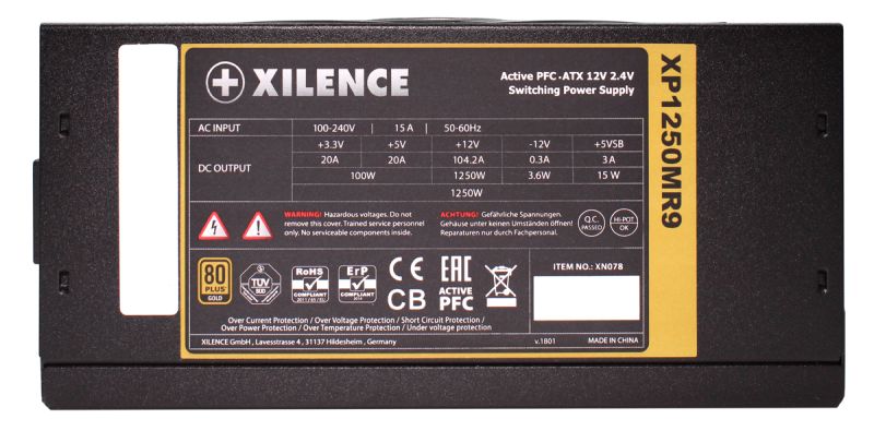 БЖ 1250W Xilence XP1250MR9 Performance X 80+ Gold, 140mm, Modular, Retail Box (XP1250MR9)