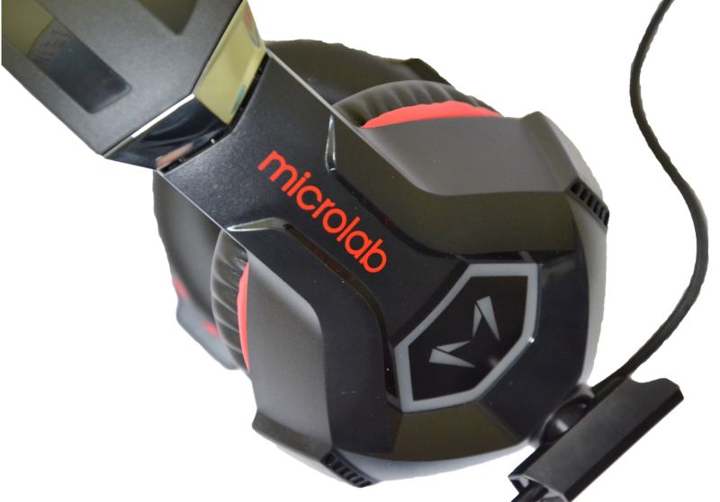 Гарнітура Microlab G7, 3,5мм+USB, Black-Red (G7_b+r)
