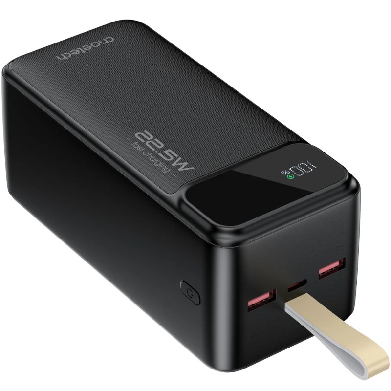 УМБ Choetech 50000mAh, 22,5W PD QC3.0, USB-C In/out, 2xUSB-A Li-pol чорна (B732-ACBK)