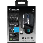 Мишка Defender Knight GM-885, бездротова, ігрова, 8кн., 3200 dpi., 400 mAh, чорна (52885)