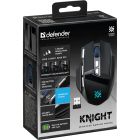 Мишка Defender Knight GM-885, бездротова, ігрова, 8кн., 3200 dpi., 400 mAh, чорна (52885)