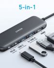 USB-хаб Anker USB-C Hub 332 5-in-1 Black (A8355H11)