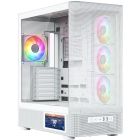 Корпус Modecom VOLCANO AQ400 ARGB MIDI SIDE LCD 6,2”, 4x120mm fans WHITE без БЖ ATX (MC-A-AQ400-4FA-W)