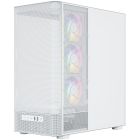 Корпус Modecom VOLCANO AQ400 ARGB MIDI SIDE LCD 6,2”, 4x120mm fans WHITE без БЖ ATX (MC-A-AQ400-4FA-W)