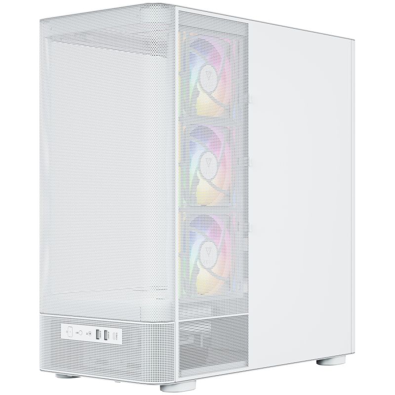 Корпус Modecom VOLCANO AQ400 ARGB MIDI SIDE LCD 6,2”, 4x120mm fans WHITE без БЖ ATX (MC-A-AQ400-4FA-W)