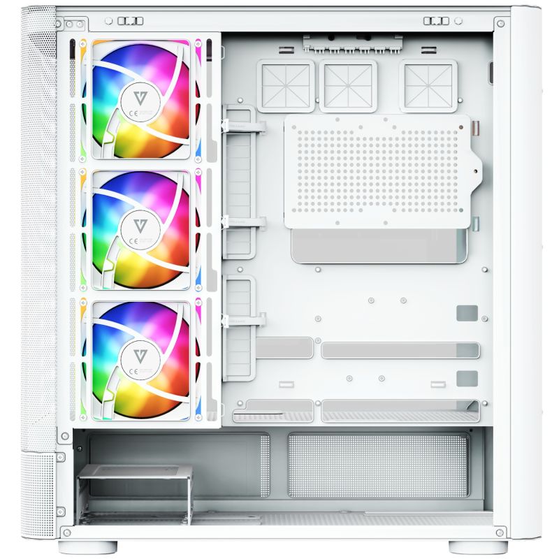 Корпус Modecom VOLCANO AQ400 ARGB MIDI SIDE LCD 6,2”, 4x120mm fans WHITE без БЖ ATX (MC-A-AQ400-4FA-W)