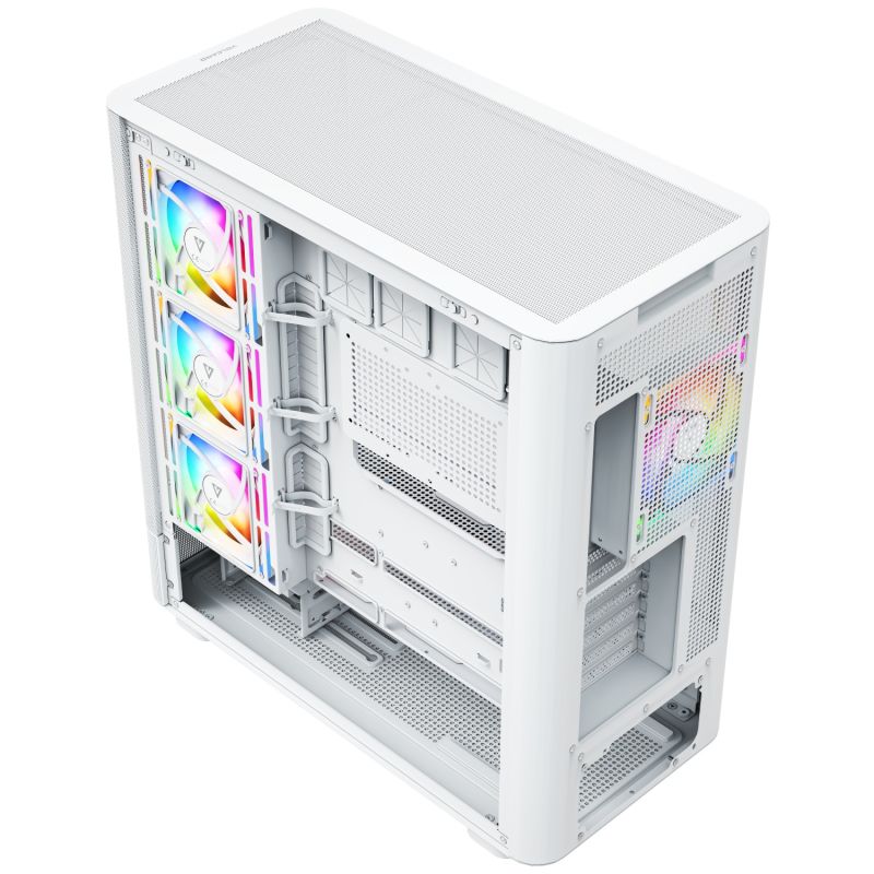 Корпус Modecom VOLCANO AQ400 ARGB MIDI SIDE LCD 6,2”, 4x120mm fans WHITE без БЖ ATX (MC-A-AQ400-4FA-W)