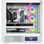 Корпус Modecom VOLCANO AQ400 ARGB MIDI SIDE LCD 6,2”, 4x120mm fans WHITE без БЖ ATX (MC-A-AQ400-4FA-W)