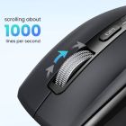 Мишка UGREEN 2.4GHz&BT M751 Ergonomic Contoured-Shape, бездротова, 5000dpi., 5кн., Чорна (45792)