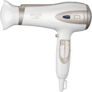 Фен Adler AD 2248 white champagne 2200Вт/ 2 швидкості/ хол.обдув/ темп.режимів-3/ іонізація/ дифузор (AD2248W)